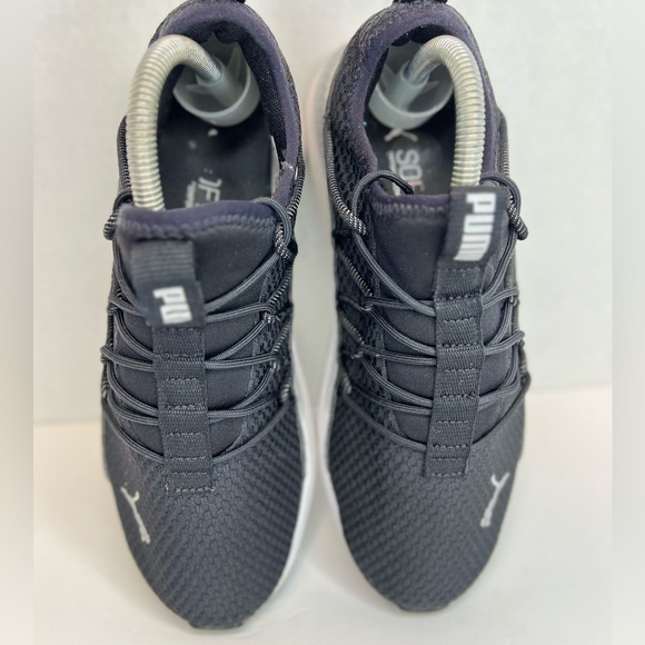 PUMA Pacer Next Cage Womens Black-White Knit Athletic Running Shoes Sz 8.5M Nice - Picture 10 of 16